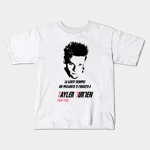 Fight club - La gente siempre me pregunta Kids T-Shirt by Clathrus